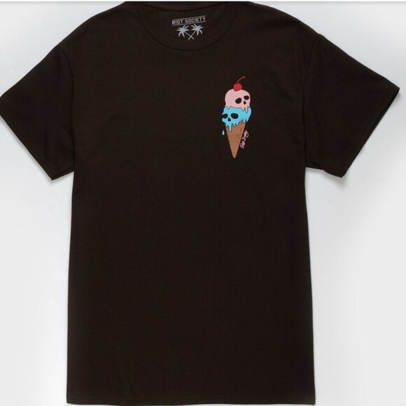 RIOT SOCIETY Ice Scream Mens Tee - Picture 1 of 5